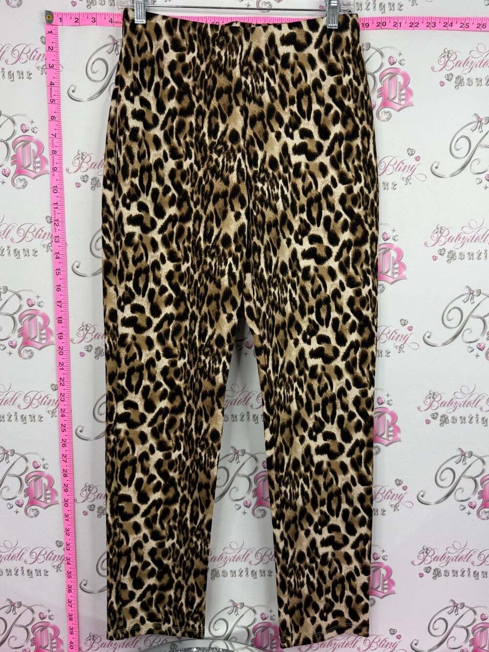 ZOE pants cheetah Leopard Print Straight-Leg Pants - Tan/Black